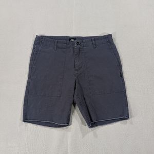 O'neill Mens Standard Fit Flat Front Chino Shorts Blue Size 32 Surfing Skating